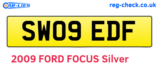 SW09EDF are the vehicle registration plates.