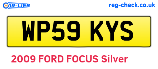 WP59KYS are the vehicle registration plates.