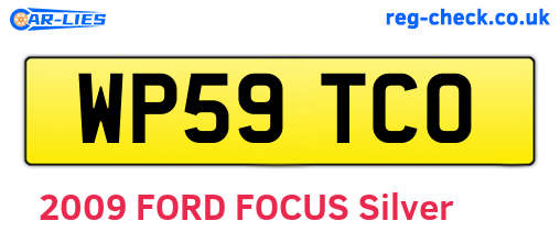 WP59TCO are the vehicle registration plates.