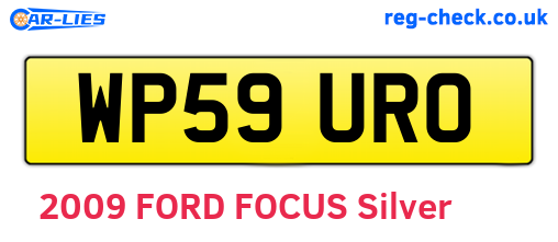 WP59URO are the vehicle registration plates.