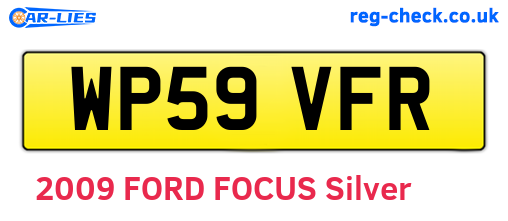 WP59VFR are the vehicle registration plates.