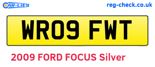 WR09FWT are the vehicle registration plates.