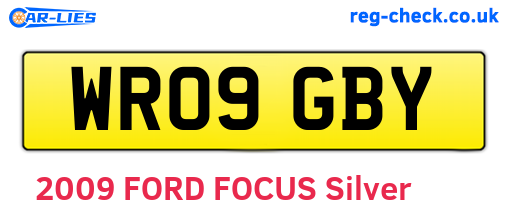 WR09GBY are the vehicle registration plates.