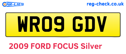 WR09GDV are the vehicle registration plates.