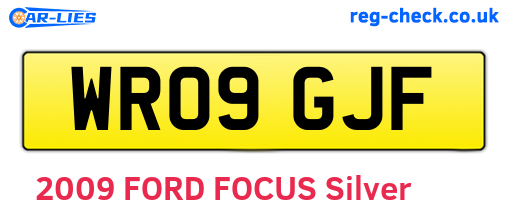 WR09GJF are the vehicle registration plates.