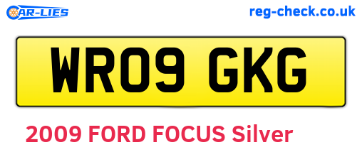 WR09GKG are the vehicle registration plates.