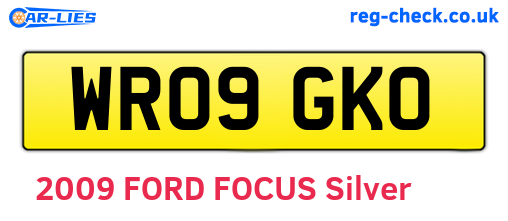 WR09GKO are the vehicle registration plates.