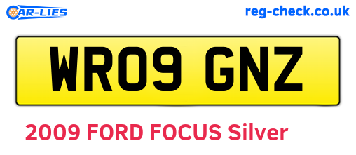 WR09GNZ are the vehicle registration plates.