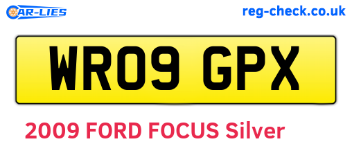 WR09GPX are the vehicle registration plates.