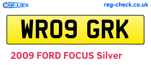 WR09GRK are the vehicle registration plates.