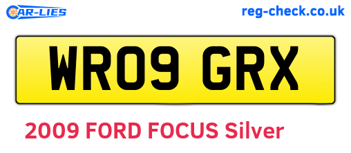WR09GRX are the vehicle registration plates.