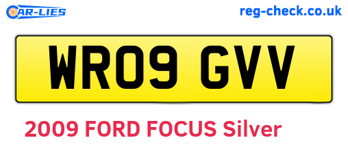 WR09GVV are the vehicle registration plates.