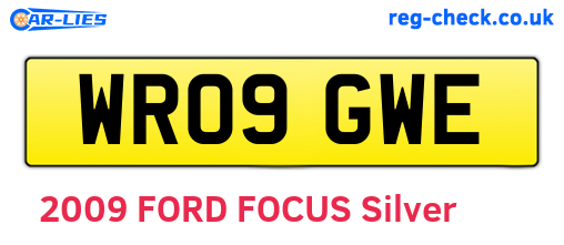 WR09GWE are the vehicle registration plates.
