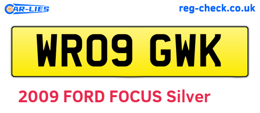 WR09GWK are the vehicle registration plates.