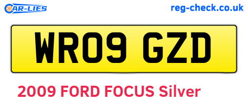 WR09GZD are the vehicle registration plates.