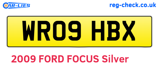 WR09HBX are the vehicle registration plates.