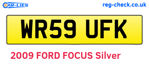 WR59UFK are the vehicle registration plates.