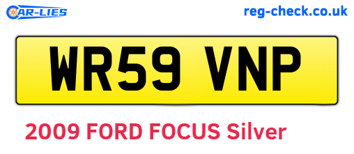 WR59VNP are the vehicle registration plates.