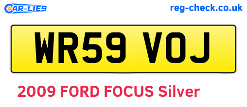WR59VOJ are the vehicle registration plates.