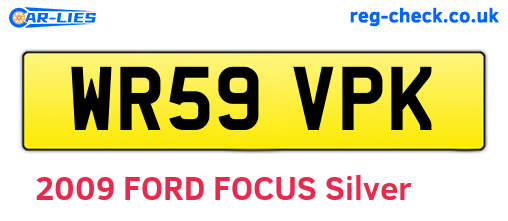 WR59VPK are the vehicle registration plates.