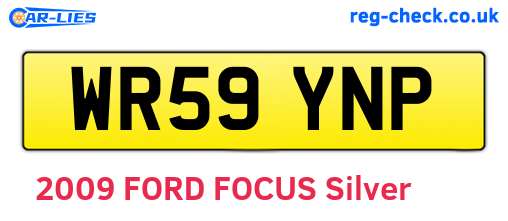 WR59YNP are the vehicle registration plates.