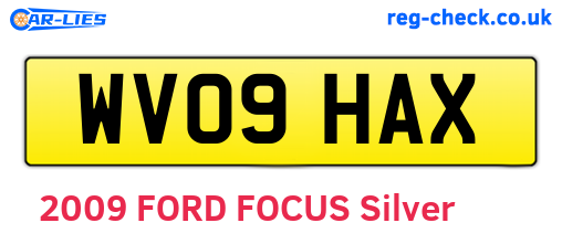 WV09HAX are the vehicle registration plates.