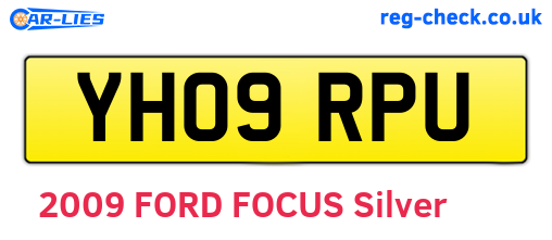 YH09RPU are the vehicle registration plates.