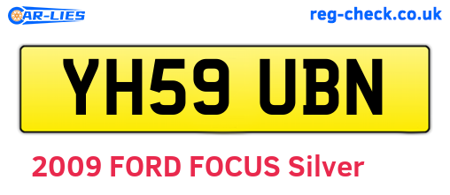 YH59UBN are the vehicle registration plates.
