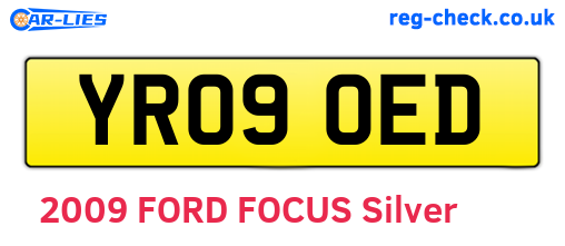 YR09OED are the vehicle registration plates.