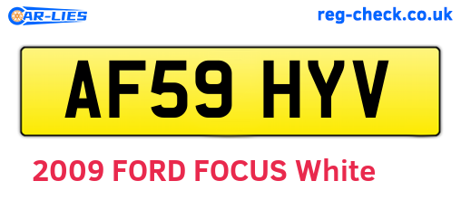 AF59HYV are the vehicle registration plates.
