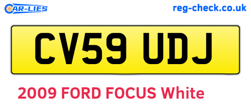 CV59UDJ are the vehicle registration plates.