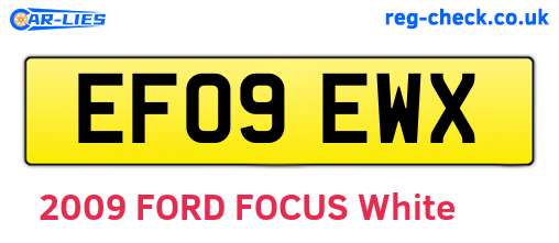 EF09EWX are the vehicle registration plates.
