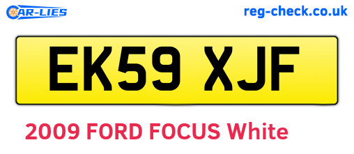 EK59XJF are the vehicle registration plates.