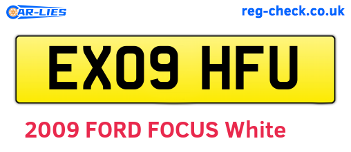 EX09HFU are the vehicle registration plates.