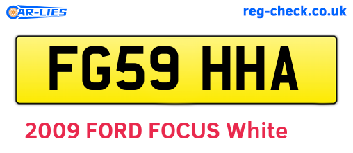 FG59HHA are the vehicle registration plates.
