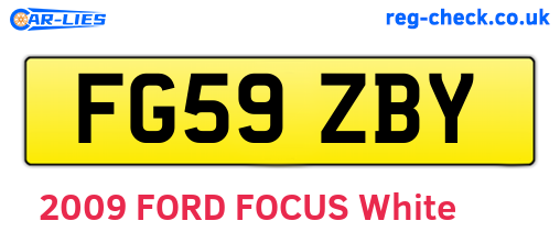 FG59ZBY are the vehicle registration plates.