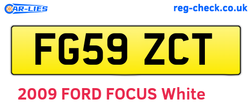FG59ZCT are the vehicle registration plates.
