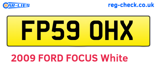 FP59OHX are the vehicle registration plates.