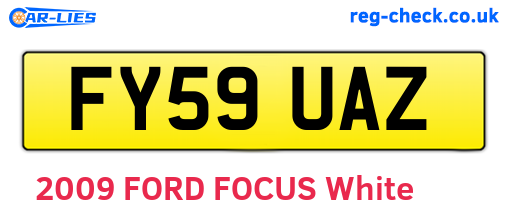 FY59UAZ are the vehicle registration plates.