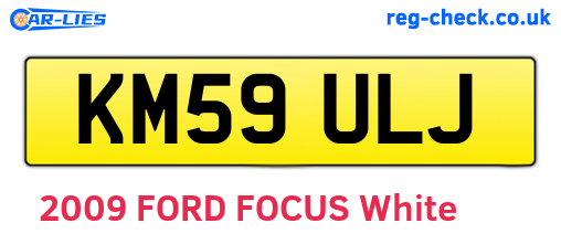 KM59ULJ are the vehicle registration plates.