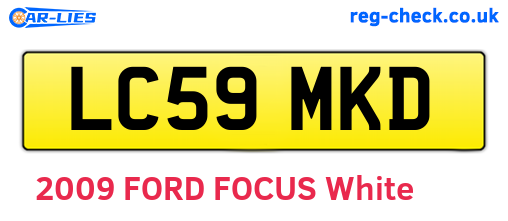 LC59MKD are the vehicle registration plates.