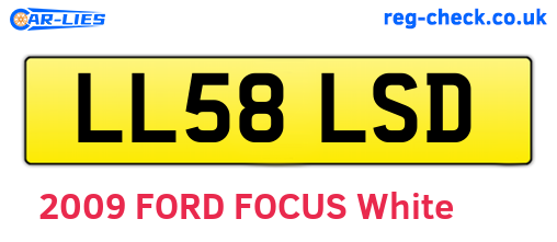 LL58LSD are the vehicle registration plates.