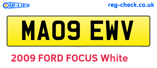 MA09EWV are the vehicle registration plates.