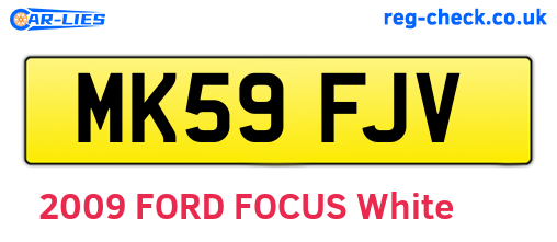 MK59FJV are the vehicle registration plates.