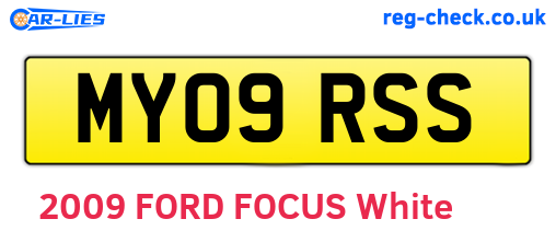 MY09RSS are the vehicle registration plates.