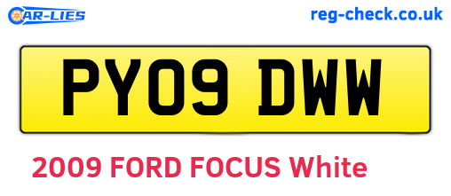 PY09DWW are the vehicle registration plates.