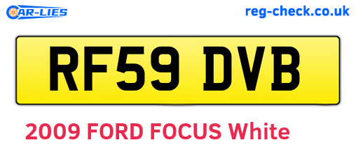RF59DVB are the vehicle registration plates.
