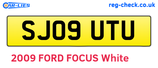 SJ09UTU are the vehicle registration plates.