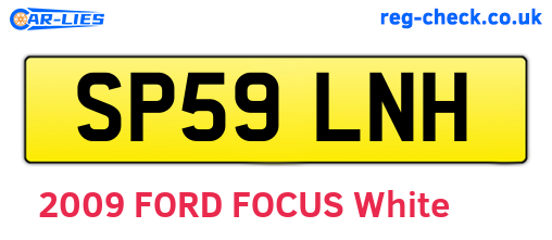 SP59LNH are the vehicle registration plates.