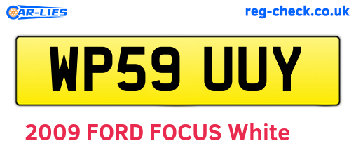 WP59UUY are the vehicle registration plates.